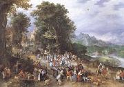 BRUEGHEL, Jan the Elder A Flemish Fair (mk25) oil